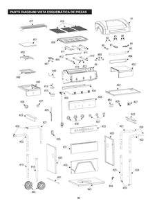 Diagram Diagram and Parts List for 463370516 (HYBRID)(2016) Char-Broil Grill
