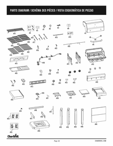 Diagram Diagram and Parts List for 463342420N 2022 Char-Broil Grill