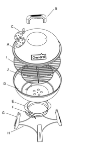 Diagram Diagram and Parts List for 12301782  Char-Broil Grill