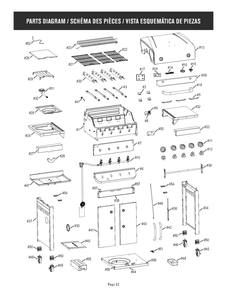 Diagram Diagram and Parts List for 463375719 2019 Char-Broil Grill