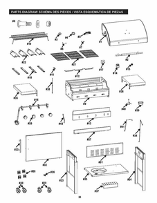 Diagram Diagram and Parts List for 463214914  Char-Broil Grill