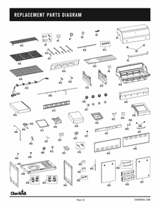 Part Location Diagram of G533-2200-W1 Char-Broil Cooking Grate Infrared Emitter
