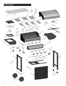 Diagram 1 Diagram and Parts List for 463441512 C-45G3CB Char-Broil Grill