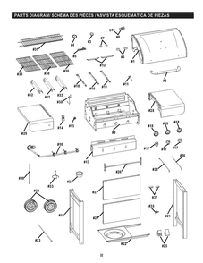 Diagram Diagram and Parts List for 463377620 2020 Char-Broil Grill