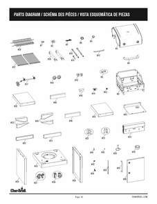Part Location Diagram of G361-1400-W2 Char-Broil Right Side Shelf
