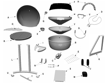 Diagram Diagram and Parts List for 10601514  Char-Broil Grill