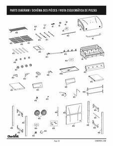 Part Location Diagram of G428-0200-W2 Char-Broil Firebox