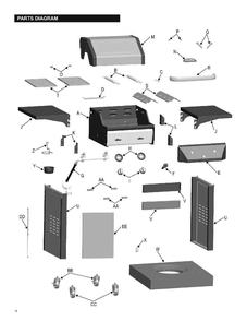 Part Location Diagram of G309-0013-W1 Char-Broil Front Panel