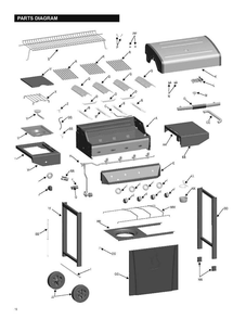 Diagram 1 Diagram and Parts List for 463441513 C-45G3 Char-Broil Grill