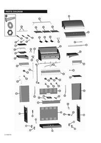 Diagram Diagram and Parts List for 464261709  Char-Broil Grill