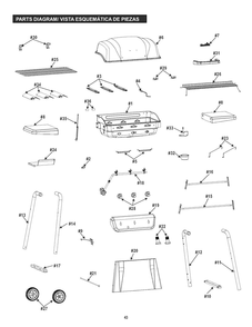 Part Location Diagram of G320-1701-W1 Char-Broil Front Panel