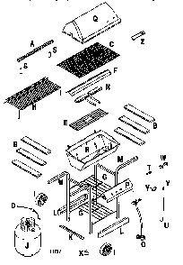 Replacement parts Diagram and Parts List for 4657725  Char-Broil Grill