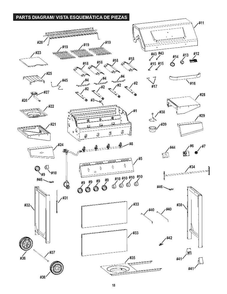 Diagram Diagram and Parts List for 463432114  Char-Broil Grill