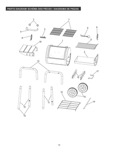 Diagram Diagram and Parts List for 17302054 2017 Char-Broil Grill