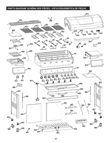 Part Location Diagram of G651-C600-W1 Char-Broil FIREBOX