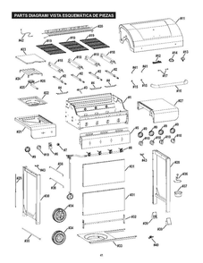 Part Location Diagram of G467-1100-W1 Char-Broil Left Side Shelf
