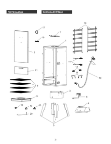 Diagram Diagram and Parts List for 15202033 2015 Char-Broil Smoker
