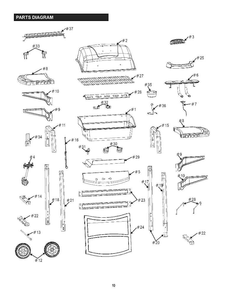 Diagram Diagram and Parts List for 461611514  Char-Broil Grill
