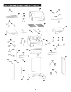 Part Location Diagram of G309-0019-W2 Char-Broil Cooking Grate