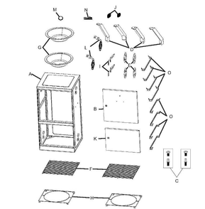 Diagram Diagram and Parts List for 13201834  Char-Broil Smoker