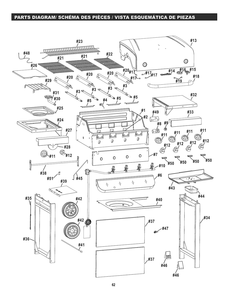 Part Location Diagram of G470-8101-W1 Char-Broil Front Panel