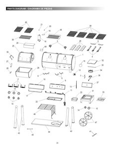 Diagram Diagram and Parts List for 18202083 2019 Char-Broil Smoker
