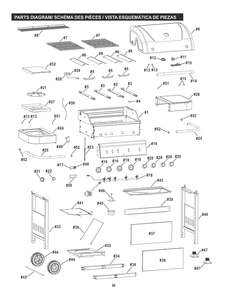 Diagram Diagram and Parts List for 463211516 (M520KD)(2016) Char-Broil Grill