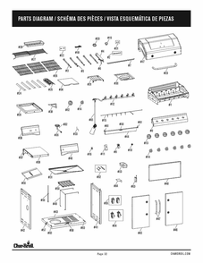 Part Location Diagram of G555-0200-W2 Char-Broil Firebox