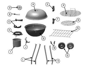 Diagram Diagram and Parts List for 12301721  Char-Broil Grill