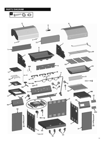 Diagram 1 Diagram and Parts List for 466250509  Char-Broil Grill
