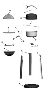 Diagram Diagram and Parts List for 07601408  Char-Broil Grill