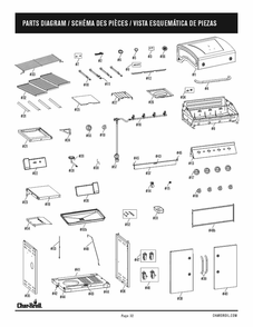 Part Location Diagram of G441-0300-W2A Char-Broil Firebox