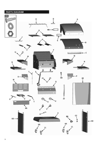 Diagram Diagram and Parts List for 463262210  Char-Broil Grill