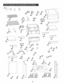 Diagram Diagram and Parts List for 463645015 2015 Char-Broil Grill