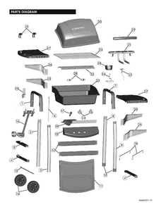 Diagram Diagram and Parts List for 464622213  Char-Broil Grill