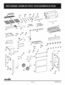 Diagram Diagram and Parts List for 463259223 2023 Char-Broil Grill