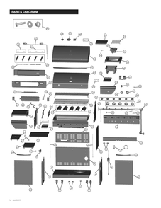 Part Location Diagram of G614-0048-W1A Char-Broil REAR UPPER PANEL