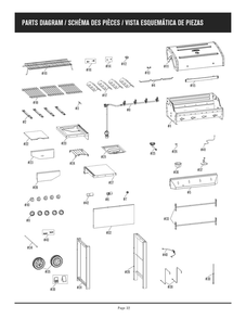 Diagram Diagram and Parts List for 461472719  Char-Broil Grill