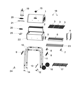 Diagram Diagram and Parts List for 12301740  Char-Broil Grill