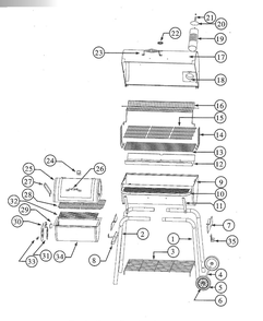 Diagram Diagram and Parts List for 10201599  Char-Broil Smoker