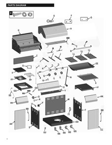 Diagram 1 Diagram and Parts List for 466250512  Char-Broil Grill