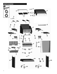 Diagram 1 Diagram and Parts List for 466270612  Char-Broil Grill