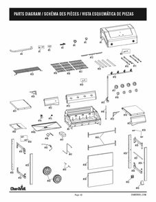 Diagram Diagram and Parts List for 463350722 2022 Char-Broil Grill