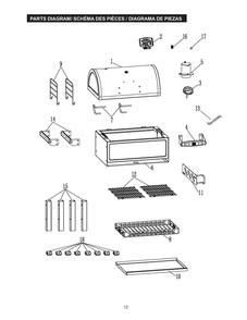 Diagram Diagram and Parts List for 19402088 2019 Char-Broil Grill