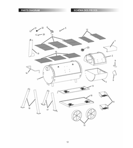 Diagram Diagram and Parts List for 15202037 2019 Char-Broil Smoker