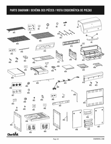 Diagram Diagram and Parts List for 463342620 2020 Char-Broil Grill