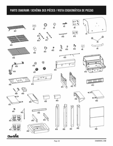 Part Location Diagram of G369-0040-W1 Char-Broil Fixed Caster
