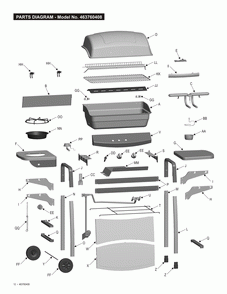 Diagram 1 Diagram and Parts List for 463760408 2008 Char-Broil Grill