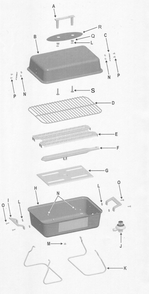 Diagram Diagram and Parts List for 06401326  Char-Broil Grill