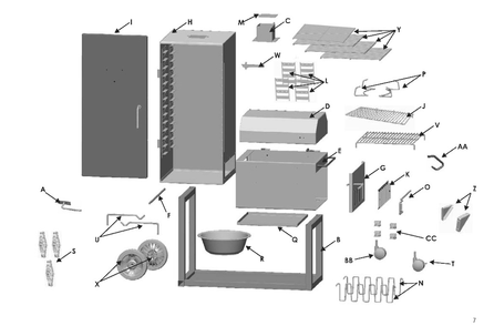 Part Location Diagram of 40022810 Char-Broil Grate